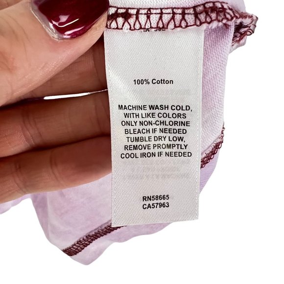 NWT Nordstrom BP. 100% Cotton Purple Tie Dye Crew Neck Tee Shirt Women Size S - Picture 5 of 6